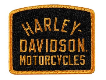 Harley-Davidson® 3.5 in. OG Harley Embroidered Sew-On Patch, Black/Orange
