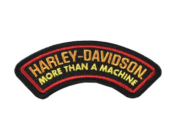 Harley-Davidson® 4 in. More than a Machine Rocker Emblem Sew-On Patch, Black
