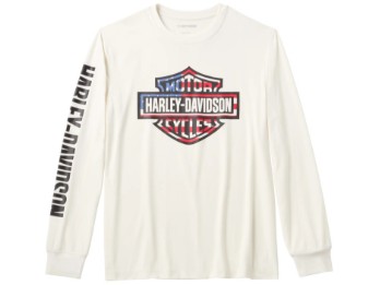 H-D Longsleeve Stars & Stripes  weiß