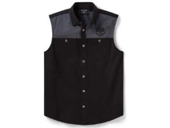 H-D Willie G Skull Color Blocked Blowout Shirt