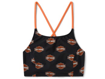 H-D Swim Bar & Shield High Neck Bikini-Oberteil 