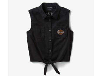 H-D Essential Tie Front Top 
