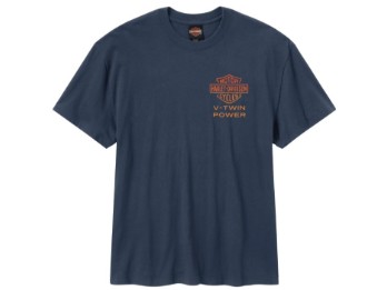 T-Shirt Engine Twins Mood Indigo blau
