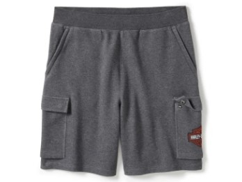 Harley-Davidson Fleece-Cargo-Shorts - grau