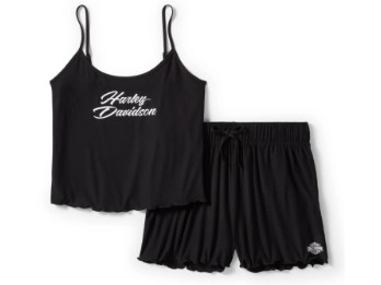 Harley-Davidson Damen Schlafanzug Short Set