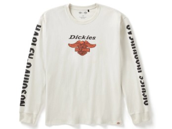 x H-D Heavyweight Langarm Eagle Shirt - Birch White -
