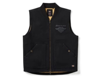 x H-D Quilted Canvas Weste