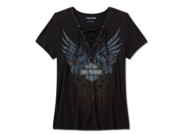 Damen Bling Dark Angel T-Shirt 