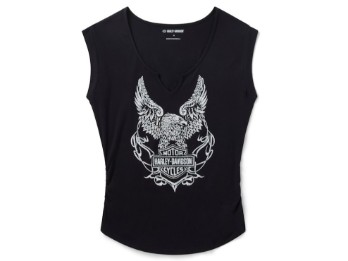 Women's Bling H-D® Born to Fly Notch Neck T-Shirt