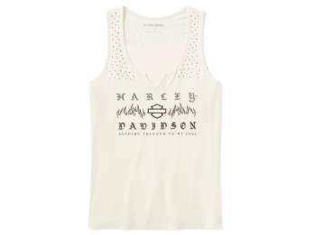 Damen-Tanktop mit Ausschnitt und H-D® Slow Burn-Logo