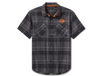 H-D TECH Coolmax Plaid Shirt - schwarz