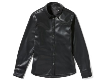 Damen Metallic-Dolch-Bluse aus Kunstleder