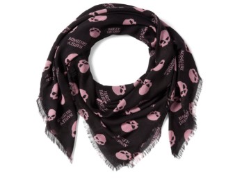 Damen Willie G Skull Halstuch / Schal - Schwarz & Nostalgia Rose