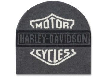 H-D Essential Colorblock Beanie - grau