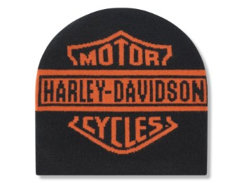 H-D Essential Colorblock Beanie - schwarz