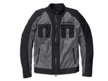 H-D Zephyr Mesh Jacke mit Zip-out Liner für Damen - Grau/Schwarz