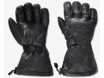 Harley-Davidson Circuit II Leder-Stulpenhandschuhe wasserdicht