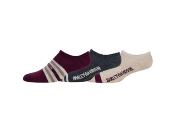Harley-Davidson Damensocken gestreift 3Pk
