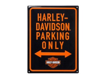 Wandbild aus Blech 'H-D Parking Only'