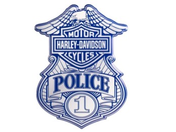 H-D  Metallschild `Police`