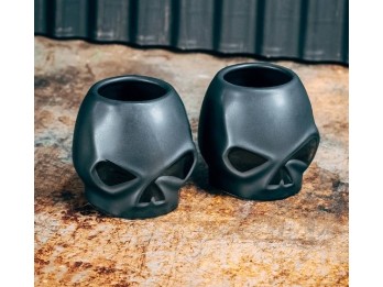 H-D Willie G. Skull Sculpted Shotglass Set