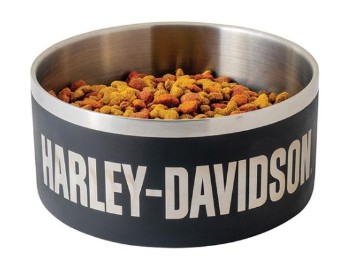 H-D SCHWARZER EDELSTAHL-HAUSTIERNAPF - KLEIN