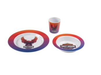 H-D Kinderbecher & Teller Set