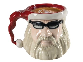 Biker Santa Skulptur Tasse