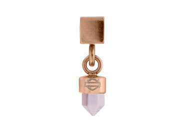Rally Charm 'Rose Gold Tone Clear Stone Dangle'