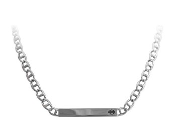 Harley-Davidson® Women's B&S Mariner Chain Bar Necklace - Stainless Steel