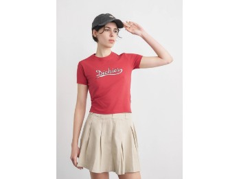 Loose Wave leichtes Damen T-shirt dunkel rot