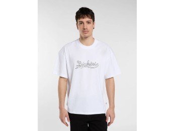 Loose Wave mittelschweres T-shirt weiß