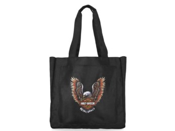Damen-Wendetasche mit Adler-Motiv, Polyester,