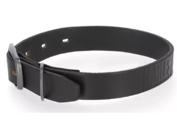 Leder Hundehalsband schwarz
