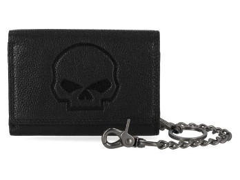 Geldbörse 'Skull Emboss' mit Kette
