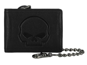Geldbörse 'Skull Emboss' mit Kette
