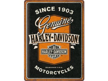 Blechschild 'H-D Genuine'