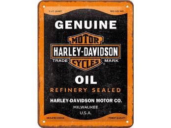 Blechschild 'Genuine Oil'
