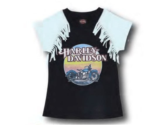 1031636-2/3T, Mädchen Shirt mit Fransen