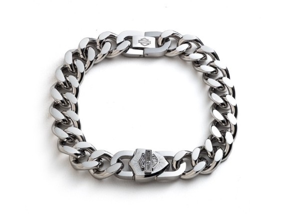 34B00171, Armband Bar & Shield  Linked Curb