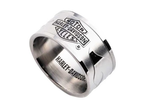 34R00544-10, Ring Bar & Shield Raised Flame Band