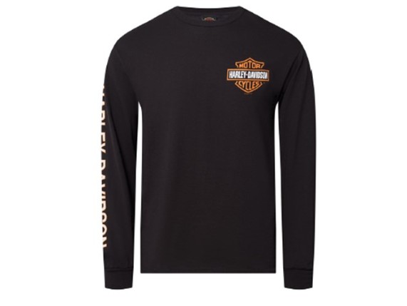 40291559-BLK-L-BAGGER, Herren Shop Shirt ´B&S´ L/S