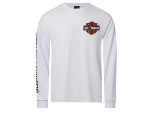 40291560-WHT-L-BAGGER, Herren Shop Shirt Long Sleeve `B&S´