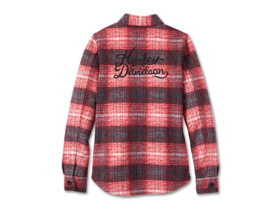 96266-24VW/000L, SHIRT JACKET-KNIT,RED PLAID