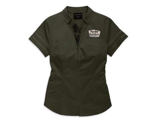 96270-23VW/000L, Shirt-Woven,green