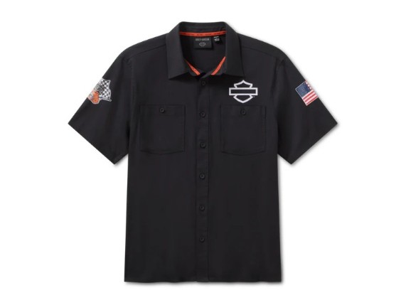 96377-26VX/000L, SHIRT-KNIT,FACTORY RACING,BLAC