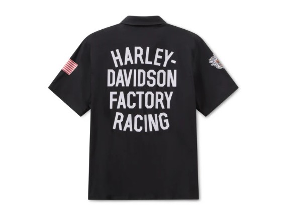 96377-26VX/000L, SHIRT-KNIT,FACTORY RACING,BLAC