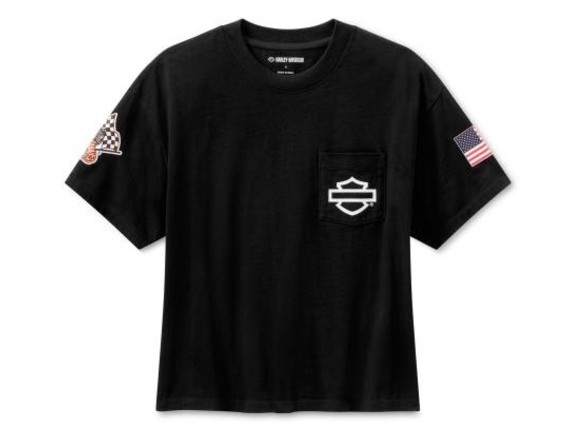 96378-26VW/000L, TEE-KNIT,FACTORY RACING,BLACK