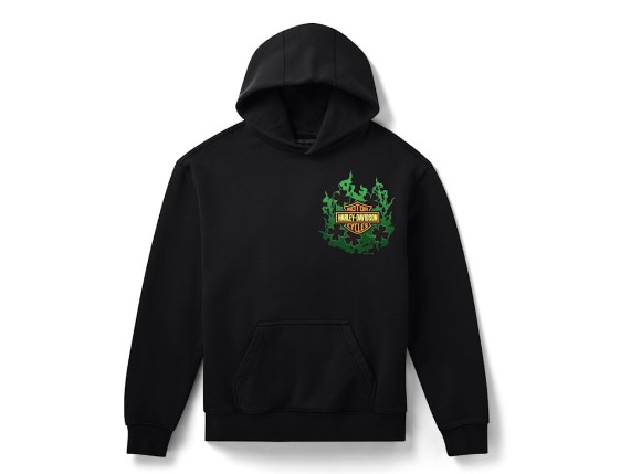 96384-26VM/000L, HOODIE-KNIT,FEELING LUCKY,BLAC