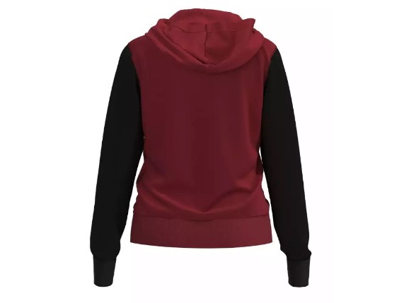 96408-23VW/000L, Hoodie-Knit,red Colorblock